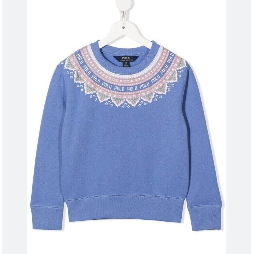 Polo by Ralph Lauren Blue Fair Isle Crewneck Sweatshirt